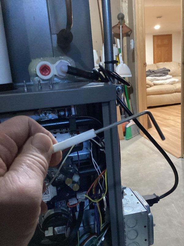 Performed scheduled prepaid maintenance on residential HVAC system. Opened access panels to inspect internal components, conducted diagnostic testing of electrical connections and control board functionality. Examined fan motor assembly and verified proper operation of all mechanical components.