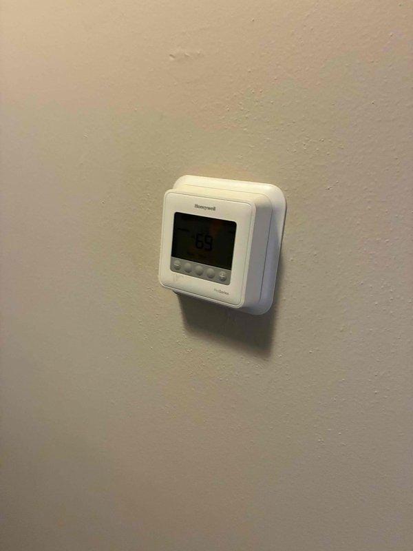 Responded to no-heat call for system less than 10 years old. Diagnosed issue with thermostat not properly communicating with furnace. Recalibrated Honeywell digital thermostat and verified proper operation of ductwork connections. System now maintaining proper temperature with heat cycling correctly.