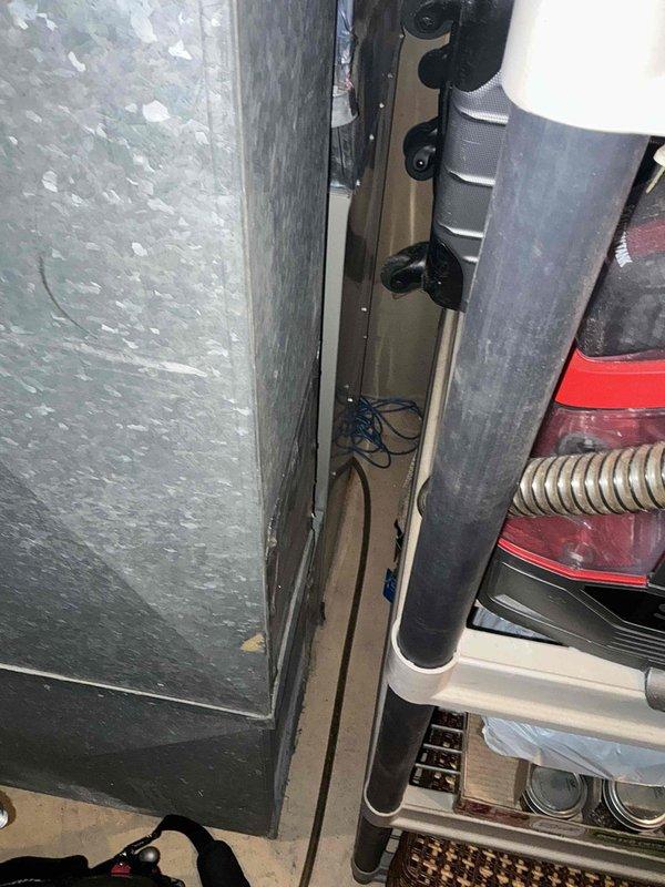 Conducted comprehensive inspection of electrical panel and HVAC system components. Identified aging breaker box with multiple circuit connections including dedicated A/C circuit. Examined mechanical area containing ductwork, PVC piping, and electrical wiring configuration. Documented current system layout to prepare for replacement unit installation.