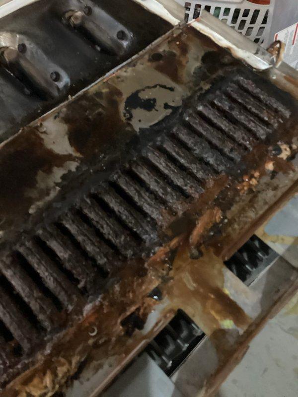 Performed thorough inspection of HVAC system and identified severely corroded heat exchanger with significant rust damage. Discovered multiple evaporator coils with deterioration and frost buildup, indicating refrigerant flow issues. Replaced damaged components and restored system to proper working condition.