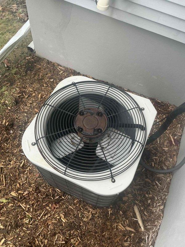 Conducted complete assessment of existing HVAC system consisting of an aging Bryant furnace installed in basement utility room with connected ductwork and PVC exhaust piping, along with outdoor condenser unit positioned on mulched ground adjacent to the home's foundation. Provided comprehensive replacement estimate for full system upgrade including removal of existing equipment, installation of new high-efficiency components, and all necessary modifications to ensure proper operation and code compliance.