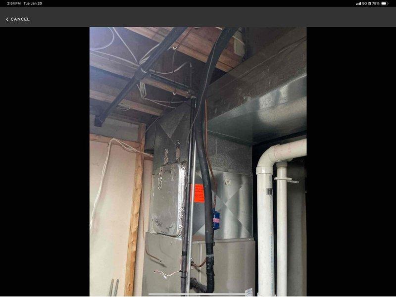 Completed comprehensive IAQ assessment of residential HVAC system featuring Carrier furnace unit. Performed thorough inspection of heating components, ventilation connections, and associated ductwork. Documentation included photographic evidence of current installation configuration to support recommendations for improving indoor air quality.