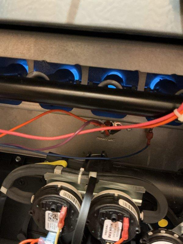 Performed comprehensive tune-up on gas furnace system. Inspected burner assembly confirming proper ignition with clean blue flame pattern. Examined electrical components including wiring connections and circuit board, ensuring all connections were secure and functioning correctly. System is operating within normal parameters after service.