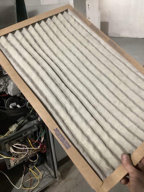 Responded to no-heat call for a furnace under 10 years old. Diagnosed failed ignition sequence causing system lockout. Replaced dirty air filter which was restricting proper airflow and contributing to heat exchanger overheating. Reset system and verified proper operation through complete heating cycle.