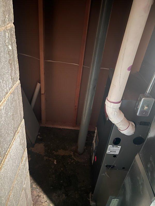 Responded to no-heat call for residential system under 10 years old. Upon inspection of the air handler unit in utility closet, identified a faulty ignition control module causing system failure. Replaced defective component, cleaned accumulated debris from around equipment, and verified proper operation through complete heating cycle test. System now functioning normally with consistent flame and appropriate temperature rise.