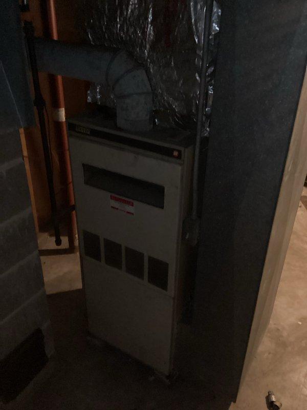 Responded to no-heat call for relatively new furnace unit located in basement. Upon inspection, identified failed ignition sequence due to dirty flame sensor. Cleaned flame sensor contacts, verified proper ignition sequence, and tested system through complete heating cycle. Unit now operating at manufacturer specifications with proper flame detection and consistent heat output.