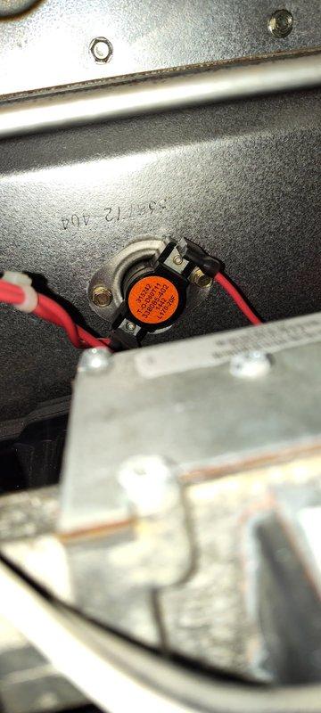 Responded to no-heat call on newer system. Diagnosed faulty high limit switch causing furnace to shut down prematurely. Replaced defective thermal switch with compatible OEM part, restoring normal heating operation and ensuring safe function of the heating system.