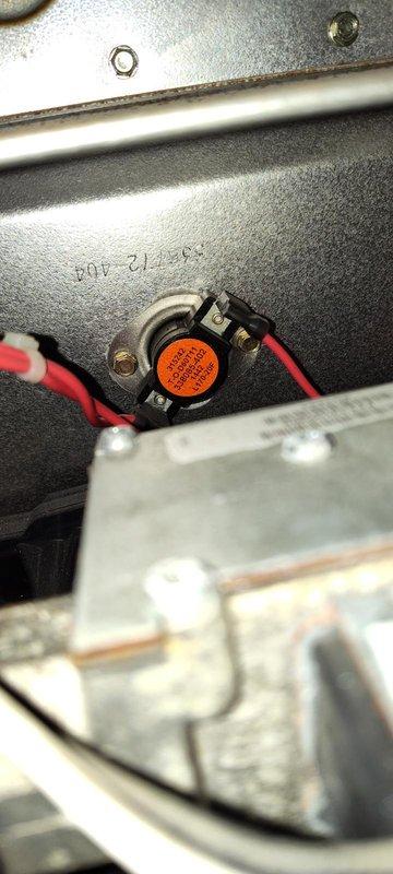 Responded to no-heat call on newer system. Diagnosed faulty high limit switch causing furnace to shut down prematurely. Replaced defective thermal switch with compatible OEM part, restoring normal heating operation and ensuring safe function of the heating system.