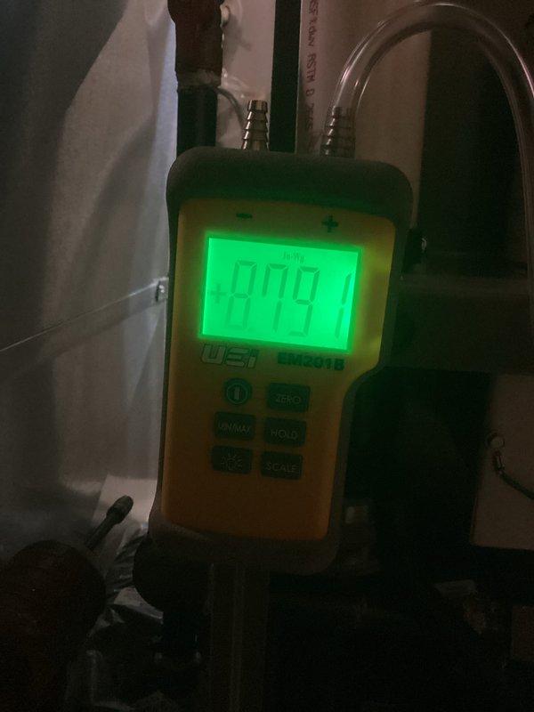 Completed installation of new HVAC complete system. Verified proper circuit board installation and wiring connections to manufacturer specifications. Performed system startup testing with UEi EM201B device, confirming proper gas pressure readings of 9.94" WC, ensuring optimal system performance and safety.