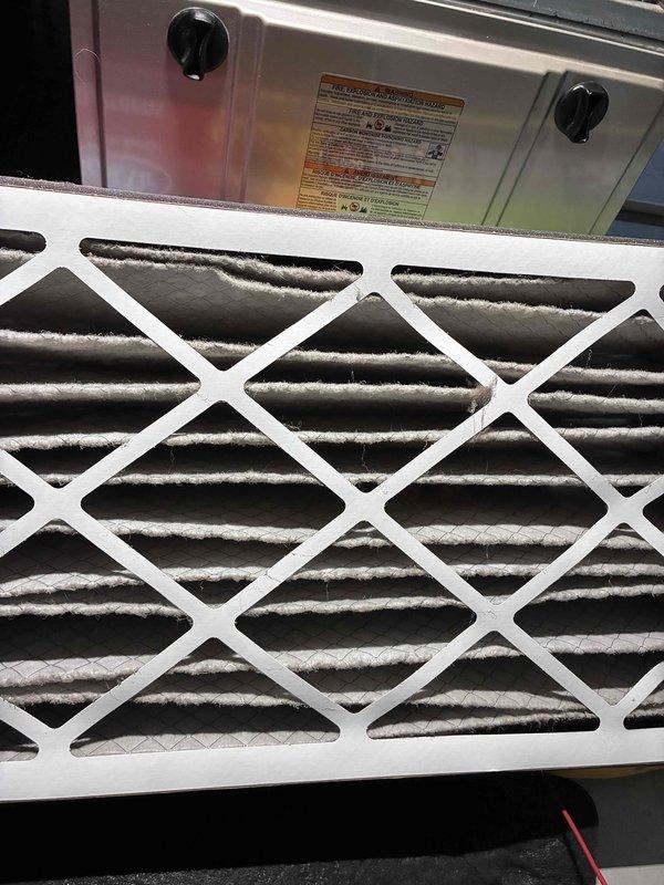 Performed scheduled preventative maintenance on HVAC system. Inspected and replaced dirty air filter to improve system efficiency. Conducted visual examination of internal components including gas valve assembly, wiring connections, and blower motors, all of which were found to be in proper working condition.