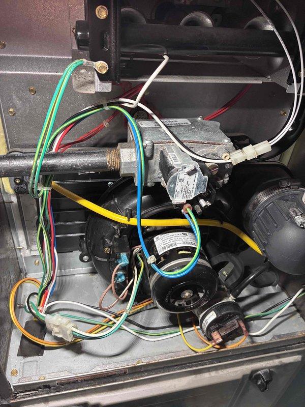 Performed scheduled preventative maintenance on HVAC system. Inspected and replaced dirty air filter to improve system efficiency. Conducted visual examination of internal components including gas valve assembly, wiring connections, and blower motors, all of which were found to be in proper working condition.