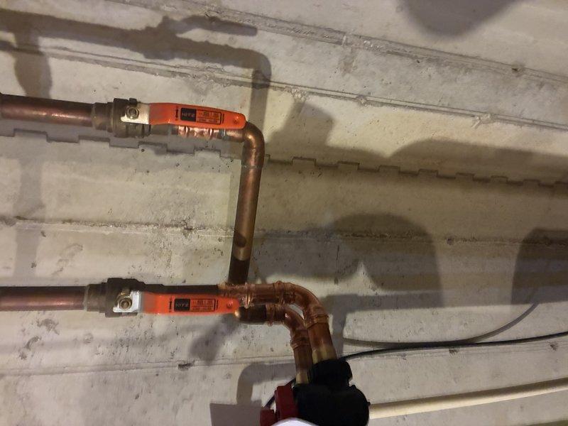 Installed new Capri water softener/filtration system in utility area, connecting to existing copper plumbing with appropriate shut-off valves. Set up complete drain line configuration using PVC piping and connected system to electrical supply. Tested system operation to ensure proper functionality.