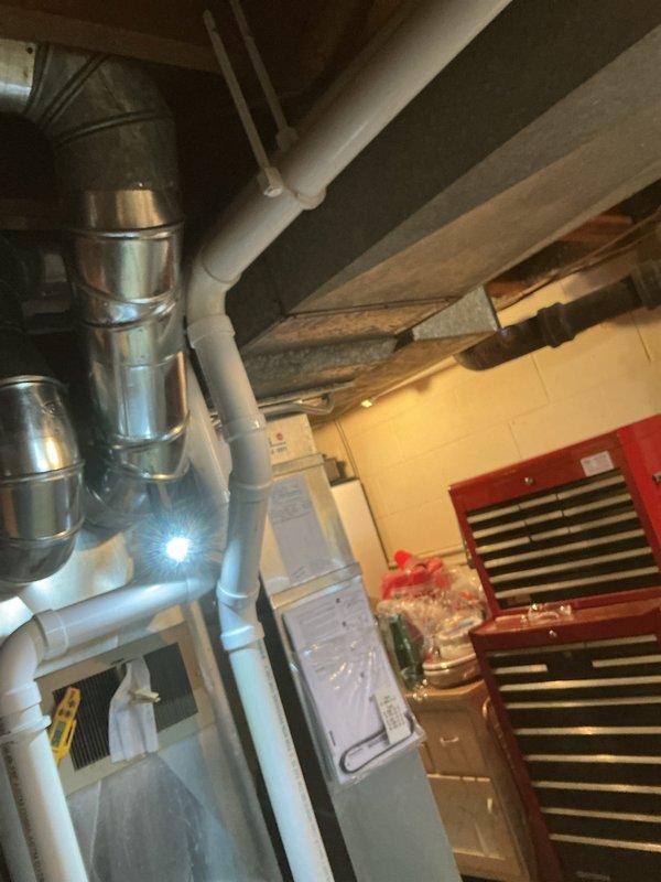 Performed comprehensive tune-up on customer's furnace system, including inspection of internal components, electrical connections, and ductwork. Cleaned blower assembly and verified proper operation of control board and safety switches. Checked and cleaned PVC venting system to ensure proper exhaust flow. All systems tested and confirmed to be operating within manufacturer specifications.