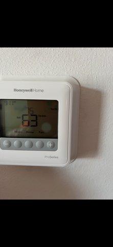 Responded to no heat complaint on dual furnace system. Discovered thermostat incorrectly set to cooling mode with 83°F reading while customer requested heat. Reset thermostat to heating mode, tested system operation, and confirmed both furnaces functioning properly.