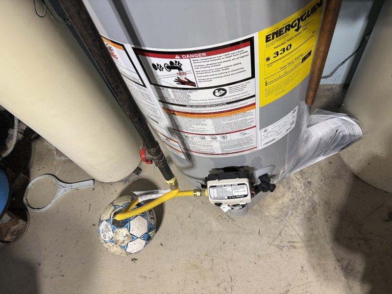 Performed comprehensive inspection of gas water heater system and associated PEX plumbing installation. Unit appears to be functioning properly with no immediate issues observed. Examined connections between gas line, water supply lines, and drainage components; all fittings are secure and showing no signs of leakage. Recommended routine maintenance schedule to homeowner to ensure continued optimal performance.