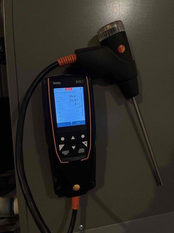 Performed routine maintenance on customer's furnace system. Conducted comprehensive inspection of internal components including gas valve, motor assembly and control board. Utilized Testo 310 analyzer to verify proper combustion efficiency and safe operation parameters.