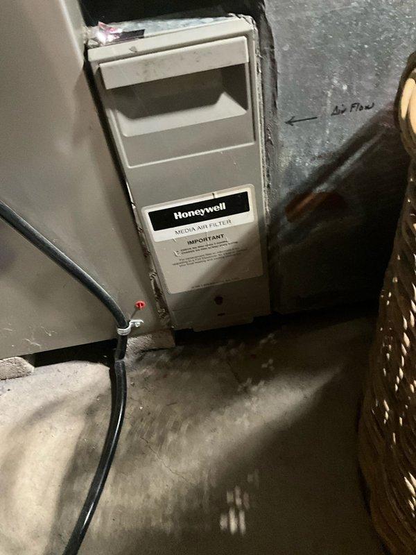 Performed inspection of existing HVAC system, including aging Carrier outdoor condensing unit showing signs of weathering and the Honeywell media air filter housing. Recommended complete system replacement based on unit condition, age, and efficiency concerns. Provided estimate for new high-efficiency equipment with improved filtration capabilities.