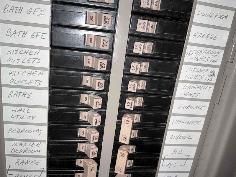 Conducted comprehensive assessment of basement HVAC system, including air handler unit and associated ductwork. Inspected electrical panel to verify proper circuit capacity for HVAC equipment, noting dedicated circuits for furnace and AC. Documented current installation configuration with photos to facilitate accurate replacement estimate.