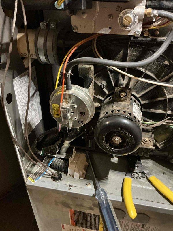 Diagnosed and replaced faulty control board and blower motor in HVAC system that was causing intermittent operation. Reconnected all wiring harnesses according to manufacturer specifications and verified proper operation of pressure switches and relays during comprehensive system test.