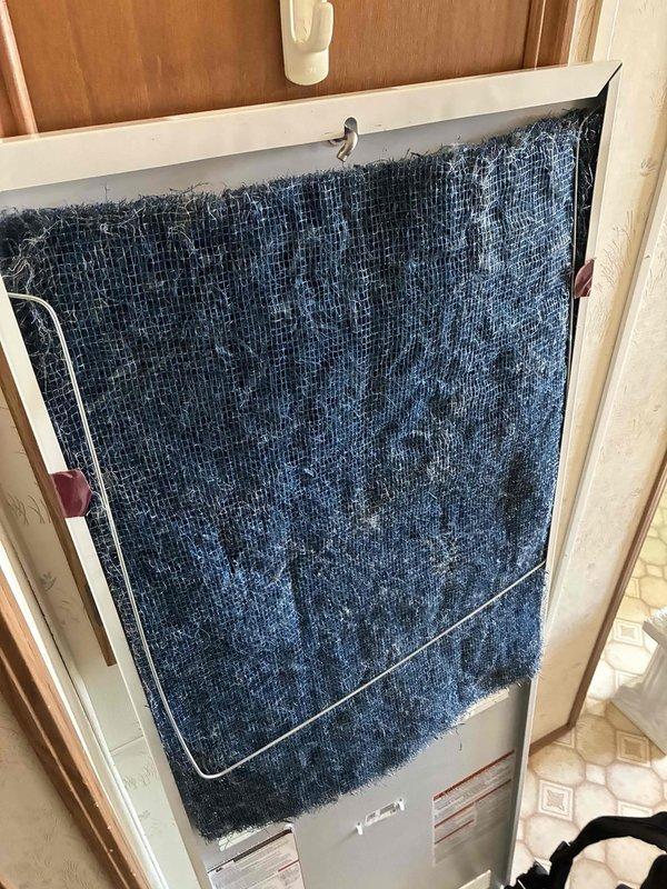 Performed maintenance service on HVAC system. Inspected Honeywell Home ProSeries thermostat (functioning properly with heat set to 78°F) and replaced severely clogged air filter which was completely saturated with dust and debris, restricting proper airflow to the furnace.