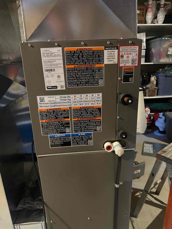 Successfully installed and calibrated a complete Lennox HVAC system with proper drainage connections. Mounted and verified functionality of a Magnehelic pressure gauge (0-15 inches of water) to monitor system differential pressure. All safety labels were confirmed intact and the system was tested to ensure operation within manufacturer specifications.