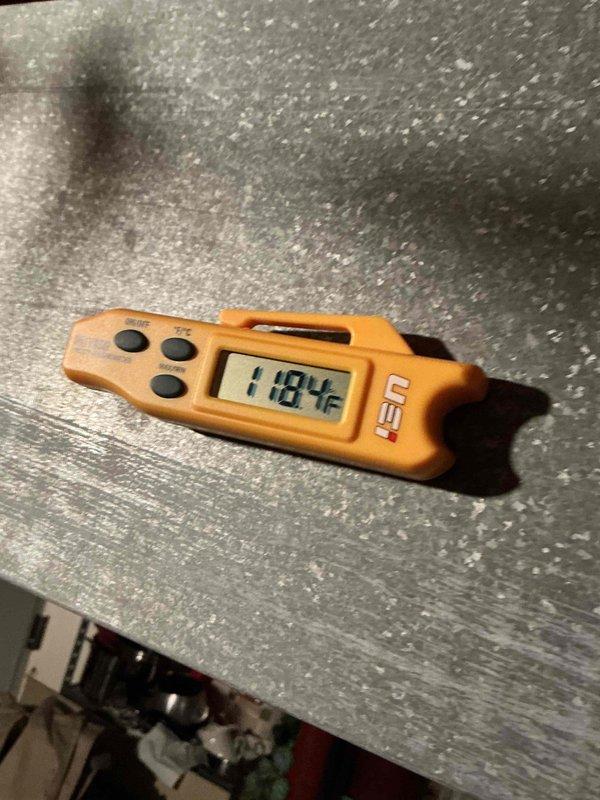 Performed routine tune-up service on Lennox HVAC system. Conducted temperature differential testing with readings of 118.4°F, confirming proper system operation. Unit cabinet showed normal dust accumulation consistent with standard operation; cleaned exterior surfaces during service.
