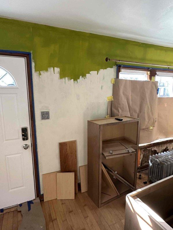 Conducted site assessment for radiator replacement in two rooms undergoing renovation. Current cast iron radiator system is outdated and will be replaced with modern high-efficiency units to improve heating performance while complementing the ongoing interior remodeling work. Recommended complete removal of existing radiators and installation of new system with updated piping connections.