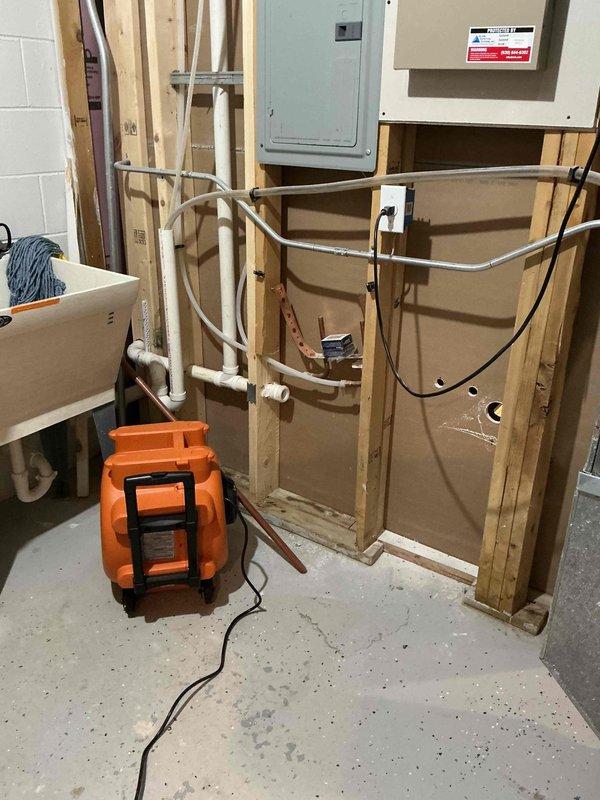 Completed installation of a standard two-piece porcelain toilet in bathroom corner with proper mounting and connection to existing plumbing system. Ensured proper water supply connection and verified leak-free operation after installation. Work area was left clean with all tools and materials removed from the premises.