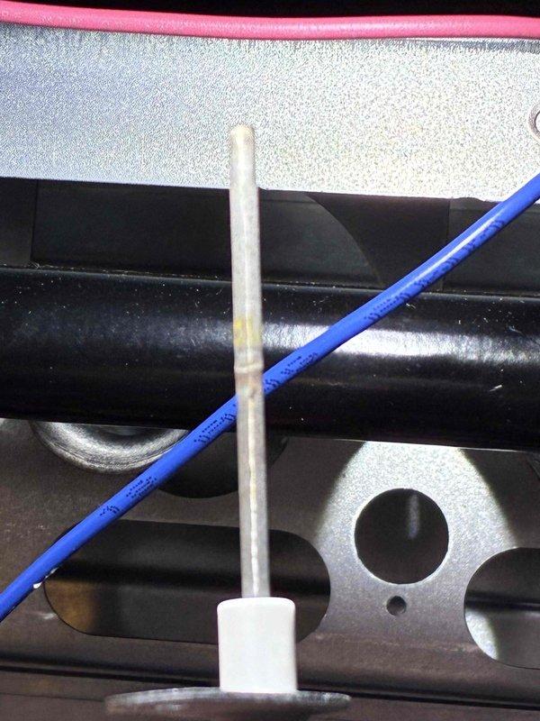 Performed scheduled maintenance visit on HVAC system. Conducted electrical diagnostics using Fieldpiece SC680 multimeter, recording voltage readings of 54.21V. Inspected condensate drain line for proper flow and checked refrigerant lines for integrity and appropriate installation.