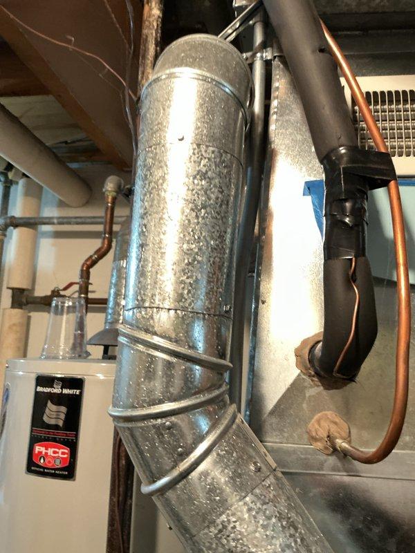 Performed scheduled maintenance on Carrier furnace system. Inspected ductwork connections, refrigerant lines, and associated HVAC components for proper installation and signs of wear. All systems functioning within normal parameters; documented equipment condition with photos for service records.
