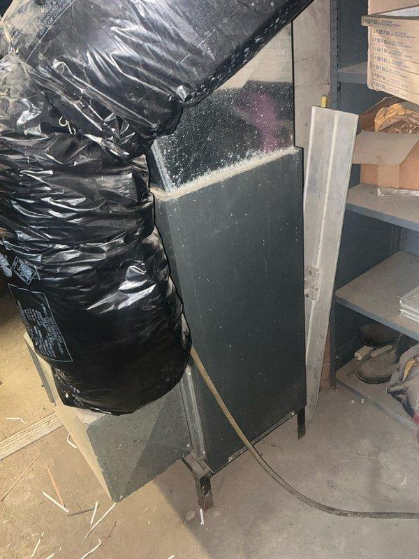 Conducted assessment of aging HVAC system in utility space. Identified deteriorated ductwork with compromised insulation and oxidized copper piping connections. Recommended full system replacement including properly insulated ductwork, updated ventilation components, and replacement of corroded plumbing connections to restore optimal system efficiency and prevent potential failures.