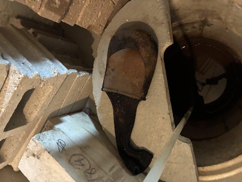 Removed and replaced severely corroded sump pump from confined pit area. Original unit showed extensive rust damage and electrical deterioration requiring complete replacement. Installed new pump system and verified proper operation before completing service.