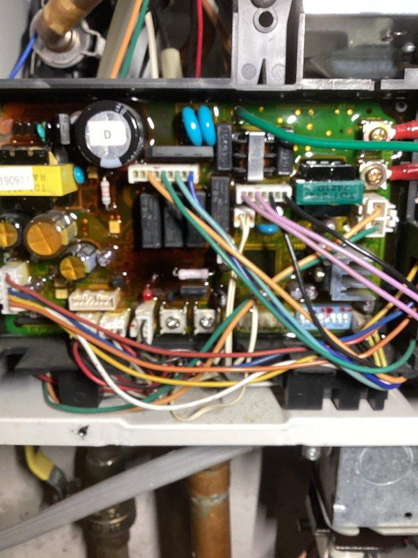 # Service Report: No Heat Call - Armstrong Air Tech Furnace

Responded to no heat call on Armstrong Air Tech furnace unit, 10+ years old. Upon arrival, conducted diagnostic assessment of system. Accessed internal control board and electrical components to identify source of heating failure.

Performed visual inspection of circuit board, capacitors, relays, and wiring connections. Tested voltage at transformer and verified power supply to control board. Inspected all wire terminations at board connections for proper seating and continuity. Examined condition of main control board for signs of component failure, burn marks, or physical damage.

Checked pressure switch operation and verified proper function of safety circuits. Inspected inducer motor assembly and confirmed exhaust venting system was clear and properly installed. Verified gas valve wiring connections and tested for proper voltage signal from control board.

Identified failed component causing no heat condition. Replaced de