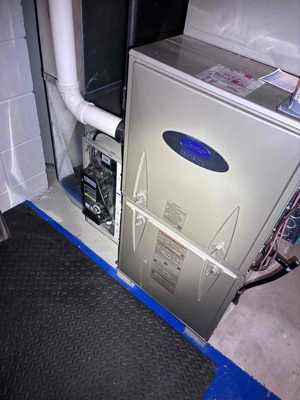 # Service Report: No Heat Call - Residential Furnace

Responded to a no heat service call for a residential forced air furnace system less than 10 years old. Upon arrival, performed complete system diagnostic to identify cause of heating failure. Conducted visual inspection of furnace cabinet, verified proper electrical supply at disconnect and circuit breaker panel, and checked gas supply to unit.

Removed front access panels to inspect internal components including heat exchanger, burner assembly, ignition system, and blower motor. Tested furnace control board functionality and verified proper voltage readings at all connection points. Checked flame sensor for carbon buildup and contamination that could prevent burner operation. Inspected pressure switches and verified proper operation of inducer motor.

Examined condensate drainage system including PVC piping for blockages or restrictions that could trigger safety lockout. Verified proper venting configuration and checked for any ob