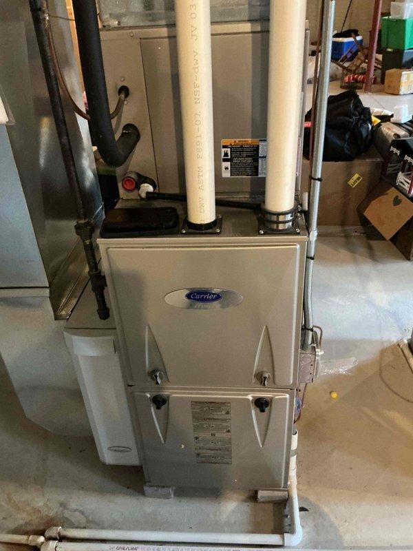 Completed prepaid maintenance visit on Carrier furnace model 59TN6A060V17114, manufactured July 2012. Performed comprehensive system inspection including verification of manufacturer specifications, visual assessment of unit condition, and documentation of equipment operation. All components found functioning within normal parameters, with unit maintaining proper electrical specifications at 115V/60Hz/1-phase configuration.