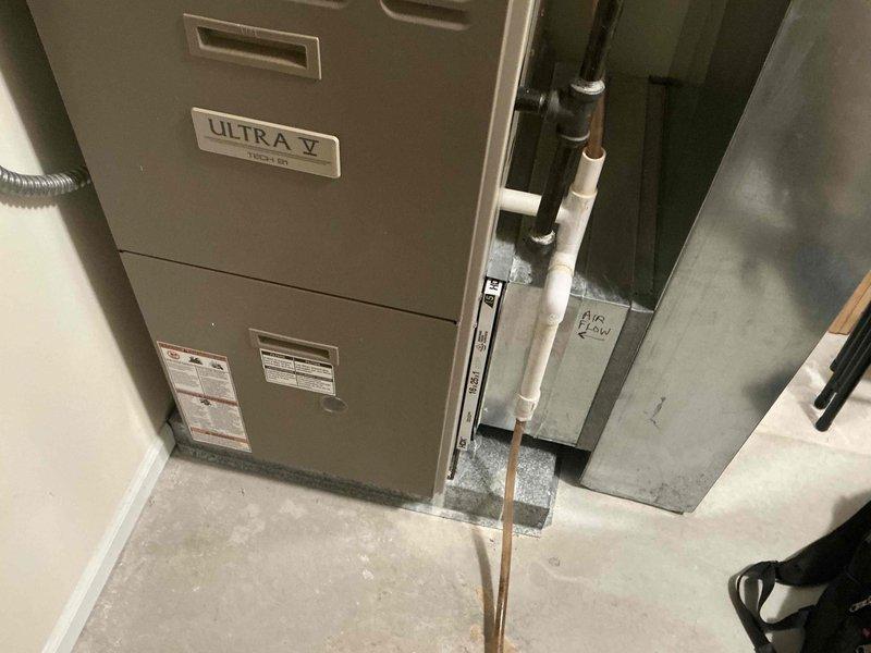 Conducted comprehensive assessment of existing HVAC system including Ultra V furnace/air handler unit and associated ductwork infrastructure. Documented current equipment configuration, condensate drain lines, supply ductwork, and mechanical room layout to provide accurate replacement estimate. Evaluated system accessibility, existing utility connections including gas lines and electrical service, and determined optimal replacement approach for new equipment installation while maintaining proper clearances and code compliance.