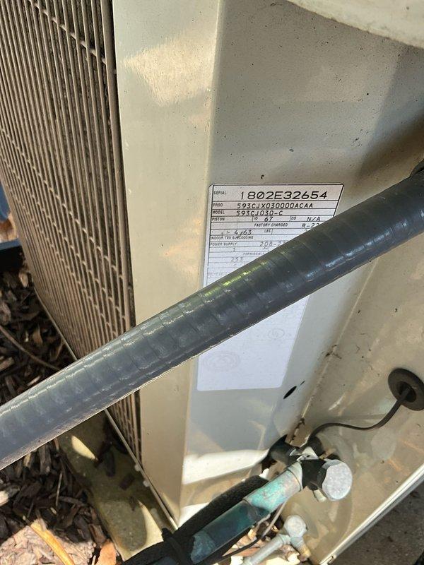 Completed comprehensive evaluation of existing commercial HVAC system consisting of two outdoor condensing units showing significant age-related deterioration, dirt accumulation on condenser coils, and general wear. Provided detailed estimate for complete system replacement including removal of existing equipment, installation of new high-efficiency commercial-grade units with proper refrigerant lines, electrical disconnects, and concrete pad placement to ensure optimal performance and energy efficiency.