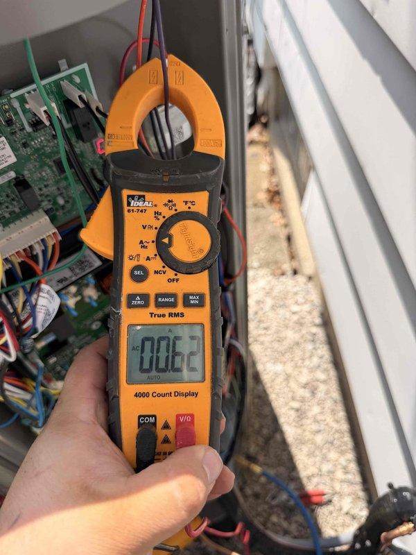 Completed system start-up and commissioning of newly installed HVAC equipment. Performed comprehensive electrical diagnostics using clamp meter to verify proper amperage draw and system operation. All electrical measurements confirmed within manufacturer specifications, with system control board functioning correctly and displaying normal readings. Unit tested and verified operational.