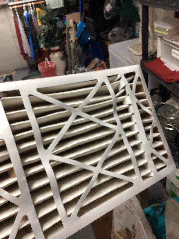 Responded to no heat call where thermostat required setting to 78° to achieve 68° temperature. Performed combustion analysis using Testo 310 II analyzer, confirming furnace operation with acceptable readings including 10.0% O2, 6 ppm CO, and 81.4% efficiency. Inspected and replaced air filters which were clean but due for routine maintenance. System operating properly after service with thermostat responding correctly to temperature setpoints.