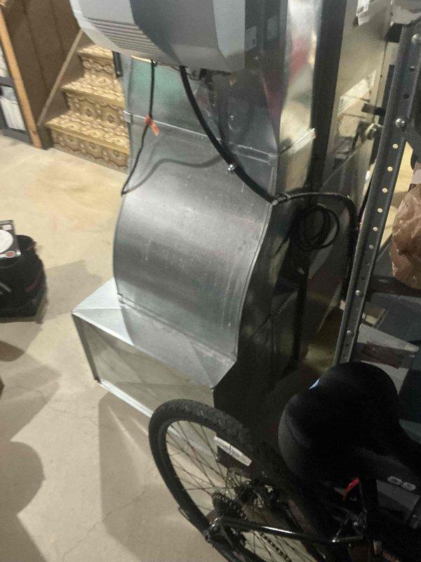 Conducted estimate for ductwork resizing in residential basement mechanical room. Assessed existing HVAC system configuration including air handler unit, plenum assembly, and current ductwork layout to determine modifications required for improved airflow and system performance.