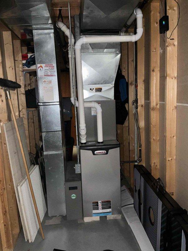 Conducted comprehensive duct cleaning estimate for residential HVAC system. Evaluated existing ductwork configuration and assessed feasibility of adding supplemental vent to improve heat distribution to basement area, documenting current system layout including furnace, plenum assembly, and air filtration components.
