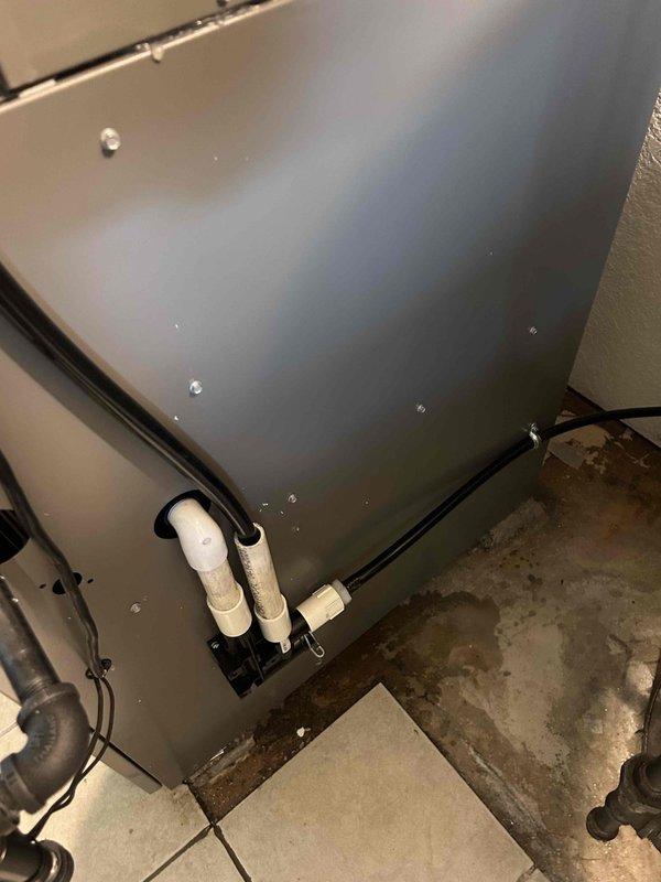 Completed full HVAC system installation including new furnace and air conditioning unit. Installed outdoor condensing unit with proper refrigerant line connections and indoor air handler with associated ductwork and electrical connections. Retrieved customer's space heater from premises and left it available for their use.