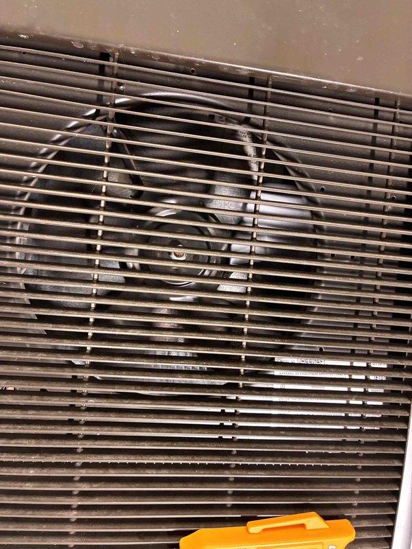 Responded to service call for bathroom heater that would not shut off. Inspected wall-mounted HVAC unit and ventilation components, identified issue with thermostat control or fan limit switch causing continuous operation. Performed necessary repairs to restore proper cycling function, verified unit now operates correctly with normal on/off cycling.