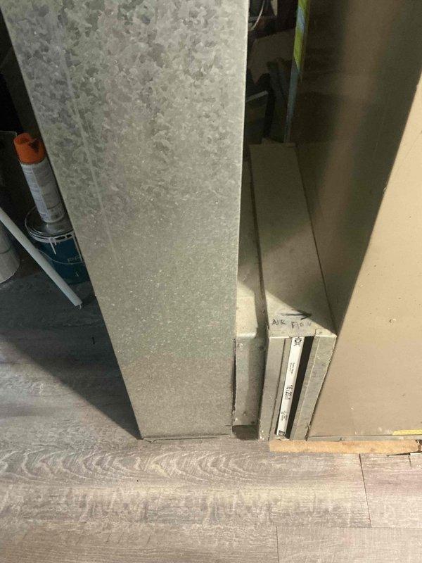 Conducted comprehensive furnace replacement estimate for residential HVAC system. Performed thorough inspection of existing furnace unit and ductwork, documenting current equipment condition including aging metal cabinet, deteriorating duct connections with visible patching, and overall system wear. Evaluated installation space, existing plenum configuration, and air handler accessibility to determine replacement specifications and equipment sizing requirements for proper system design and installation planning.