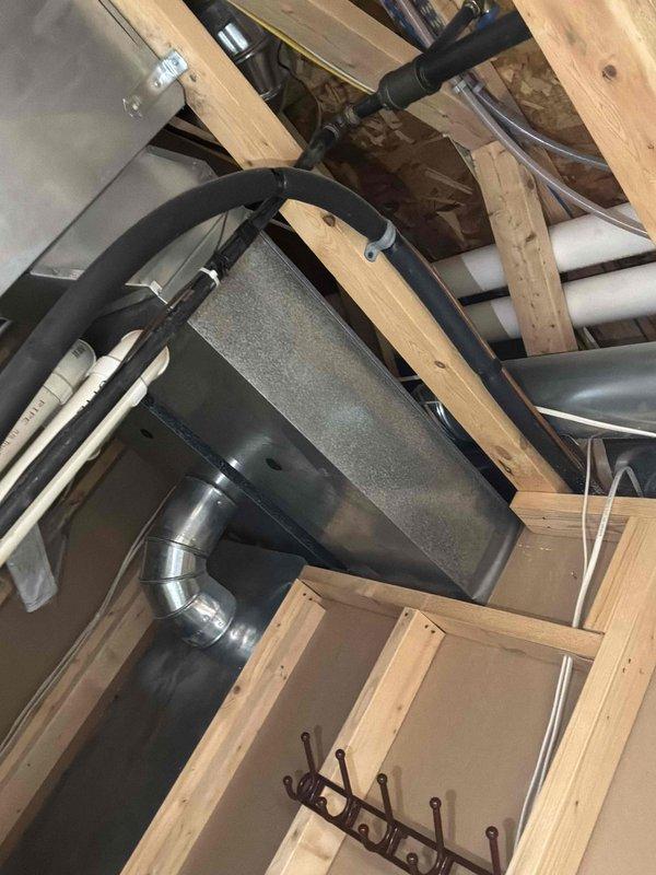 Conducted on-site estimate for complete HVAC system replacement of 22+ year old air conditioning unit that operated last season but has reached end of service life. Assessed existing Lennox furnace installation in basement with overhead air handler unit located in attic space, documented current system configuration including refrigerant lines, PVC condensate drainage, and ductwork connections. Provided replacement recommendations for aging equipment to ensure continued reliable heating and cooling performance.