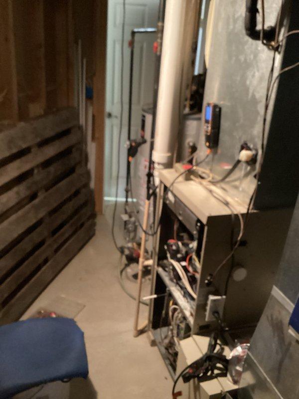 Completed furnace tune-up and air conditioning tune-up on residential HVAC system. Performed comprehensive inspection of indoor air handler unit and outdoor condensing unit, including filter check, electrical connections verification, refrigerant pressure readings, and operational testing of all system components. All equipment found operating within normal parameters with no immediate service needs identified.