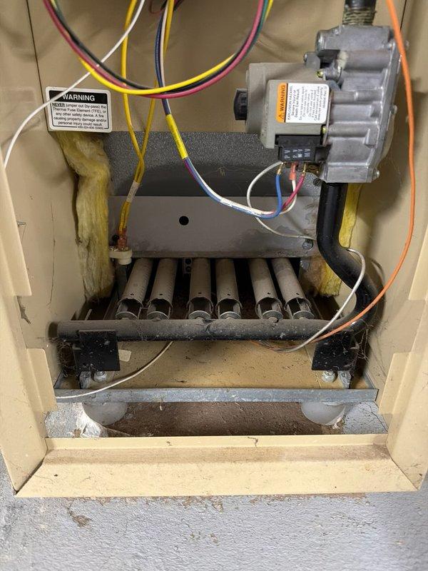 Responded to no heat call on a two-zone hydronic boiler system. Upon arrival, found the zones were not operating independently as designed. Performed diagnostic evaluation of the boiler, circulator pumps, zone valves, and associated controls. Inspected gas valve, burner assembly, and all electrical connections within the heating unit. Verified proper operation of expansion tank, air separator, and piping configuration. Tested system controls and thermostats to ensure proper zone isolation and independent operation. Restored heat to the residence and confirmed both zones were functioning correctly before departure.