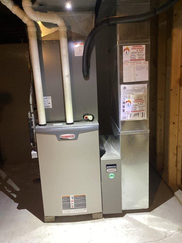Completed annual air conditioning tune-up on Lennox outdoor condensing unit and indoor furnace system. Performed comprehensive system inspection, cleaned condenser coils, checked refrigerant levels, tested electrical connections, verified proper airflow, and ensured all components operating within manufacturer specifications.