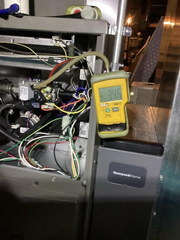 Completed preventive maintenance on air conditioning and furnace units during scheduled prepaid visit. Performed comprehensive system diagnostics using digital measurement tools, recording operating pressures and verifying proper refrigerant levels. Inspected electrical connections, wiring integrity, and control components including gas valve assembly and capacitors to ensure safe and efficient operation.