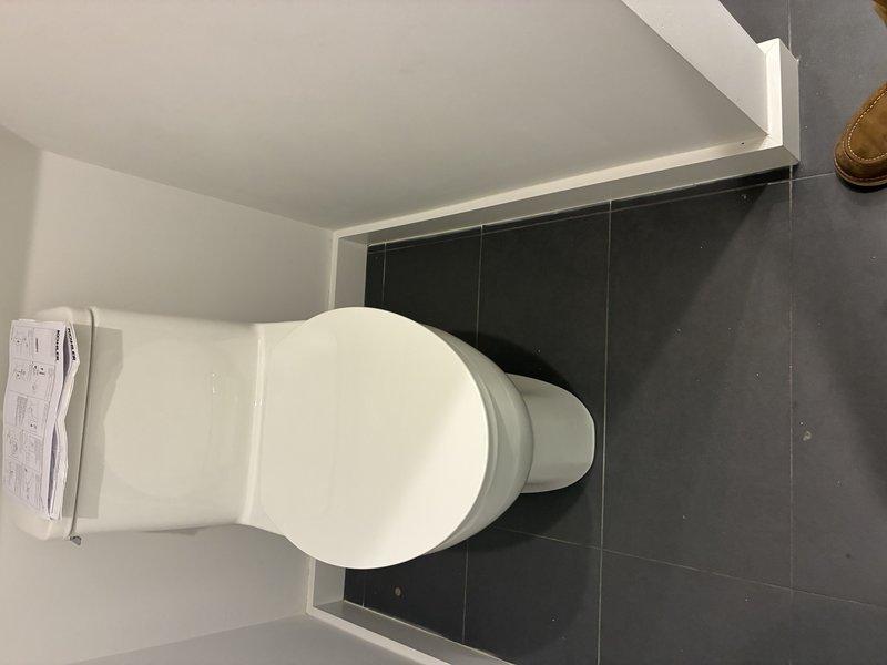 Provided estimate for installation of three new toilets in residential bathrooms. Assessed existing plumbing infrastructure and fixture locations to determine scope of work. Inspected bathroom spaces featuring modern fixtures with white ceramic bowls, wood-grain and dark gray tile flooring, and white wall finishes. Evaluated rough-in measurements, water supply lines, and drain connections to ensure compatibility with new toilet installations. Documented site conditions through photography for accurate proposal preparation.